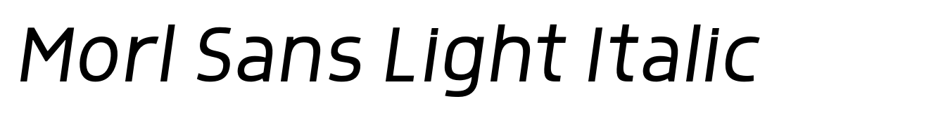 Morl Sans Light Italic